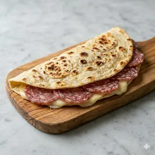 Piadina al salame e fontina