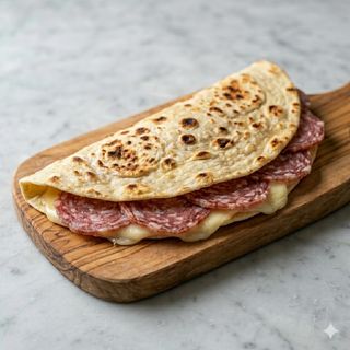 Piadina al salame e fontina