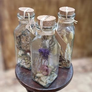 Botella flores secas 