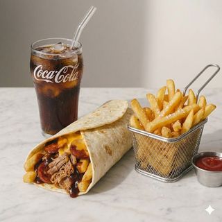 Wrap con pulled pork menù