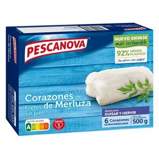 Corazones Filete Merluza Ultracongelados Pescanova 500 G