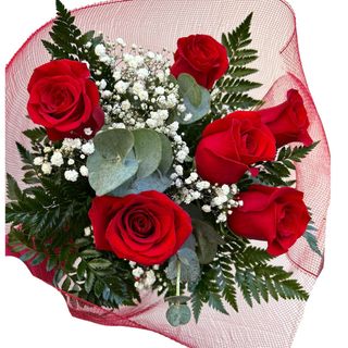 Ramo De 6 Rosas Rojas