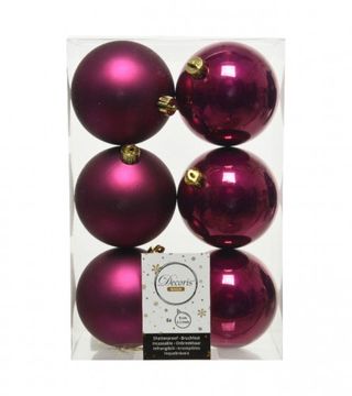 (209341) Ukras za jelku kugla 80mm ružičasta 6/1 22286