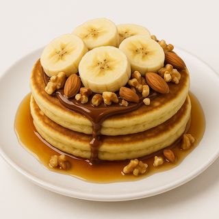 Banana and Nuts Pancakes 