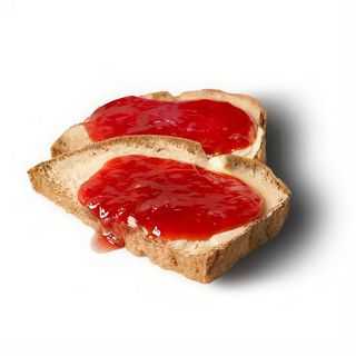 Tostada de mantequilla y mermelada