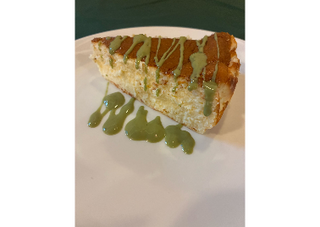 CHEESECAKE CON TOPPING DE PISTACHIO