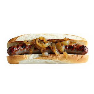 Bocadillo De Bratwurst Con Cebolla