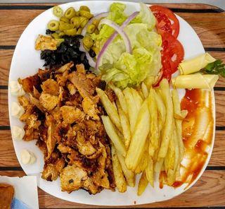 Assiette chawarma poulet