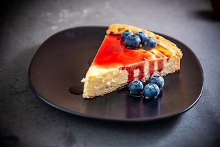 Cheesecake and blueberry