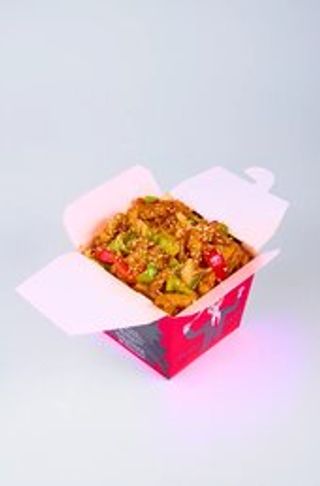 Курица в кисло-сладком соусе с рисом