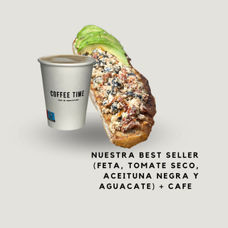 Menú Tostada de Queso Feta y café 