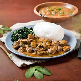 Beef boiled ugali