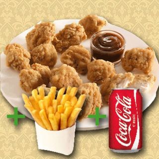 Menu popcorn pollo 8 pezzi