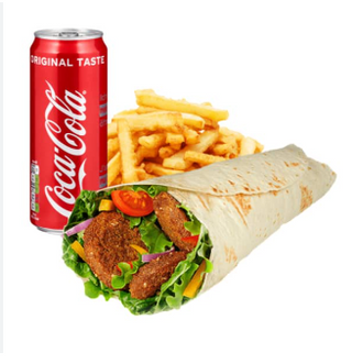 Menú plato falafel + Coca-Cola Sabor Original lata 330ml.