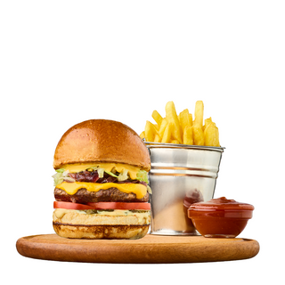 Boss меню: бургер з соковитою яловичиною та картоплею фрі (470г)