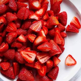 Vaso pequeño Fresas cortadas 