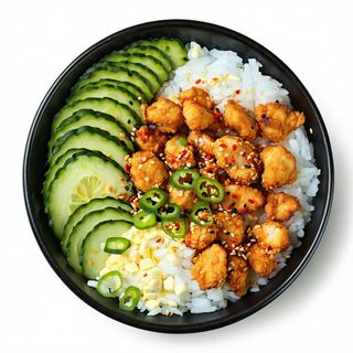 Poke pollo croccante