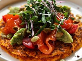 Гарбузові оладки з лососем (470g)