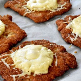 Schab po hawajsku+ananas+ser+pomidor koctajlowy+ziem+sur