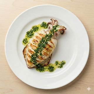 Sepia Plancha Con Salsa Verde