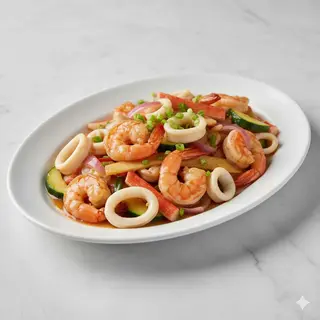 81.Mariscos salteados