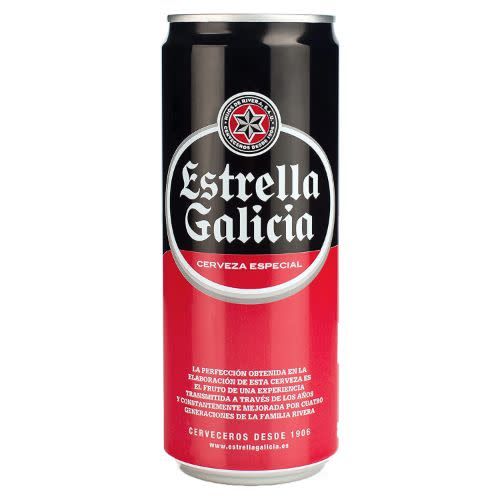 Cerveza estrella Galicia lata 