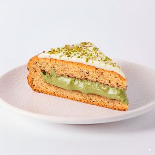 Tartookie de pistacho, P