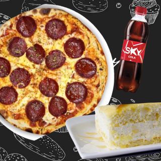 Pepperoni pizza + krempita + Sky cola - AKCIJA