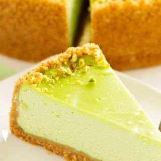 Tarta de queso con pistacho