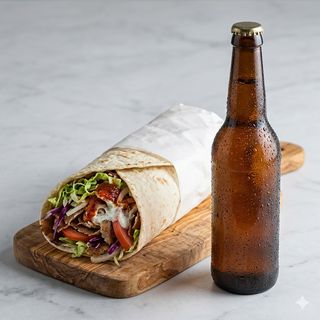 Menù arrotolato kebab e birra