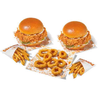 2 The Chicken Sandwich + 2 Patatas + 8 Aros de cebolla