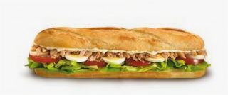 Bocadillo frío vegetal pollo