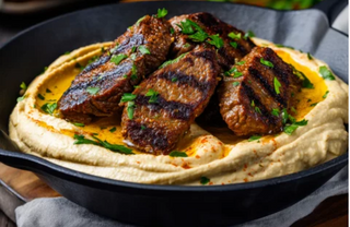 Hummus con carne