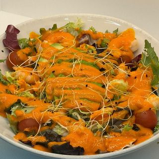 Ensalada de langostinos con aguacate (para 2 personas)