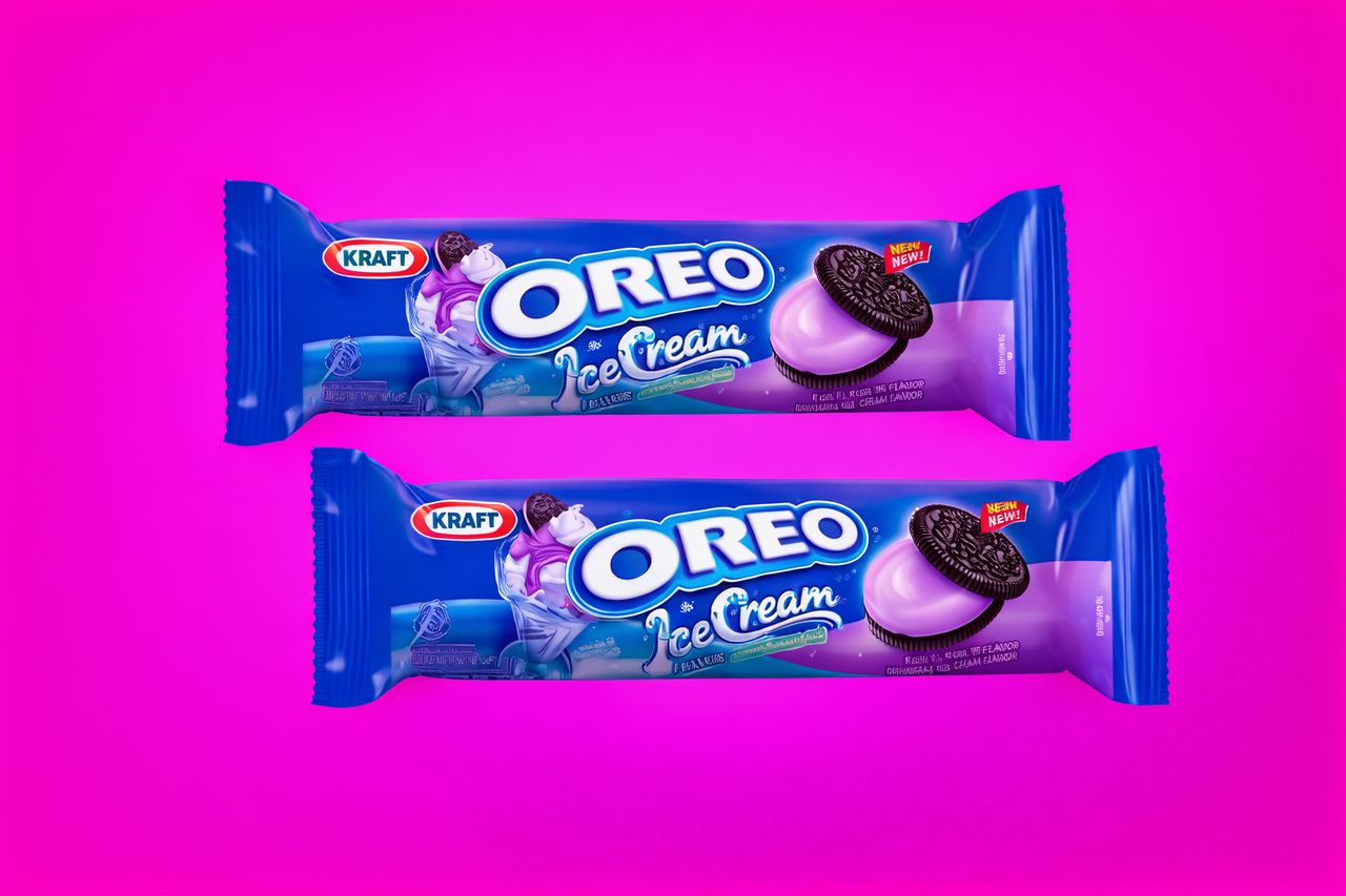 Мороженое с печеньем