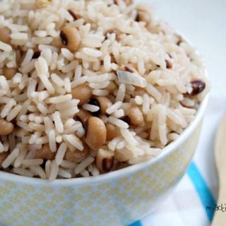 White rice and beans