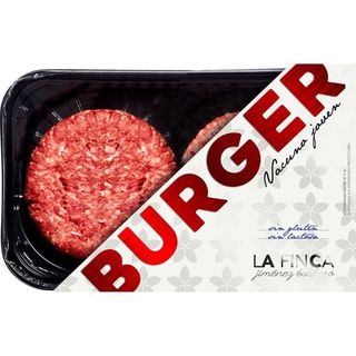 LA FINCA BURGER MEAT DE VACUNO JOVEN SIN GLUTEN Y SIN LACTOSA 2 UNIDADES BANDEJA 320 G