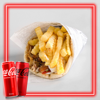 2бр пилешки гирос + 2бр Coca-Cola 330мл