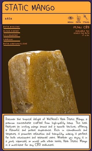 Hash de Cbd Static Mango (2g)