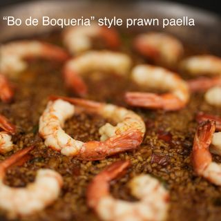 Paella De Gambas estilo "Bo de Boqueria"