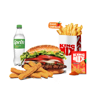 Menú whopper Spicy + Complemento + King MiX Sweet Chilli