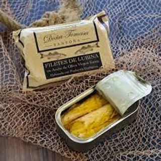 Lubina En Aceite De Oliva Virgen Extra. Doña Tomasa. Lata 120 Gr