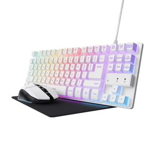 Combo Gaming Teclado + Ratón + Alfombrilla Trust Gxt 794W Blanco - 8713439252330