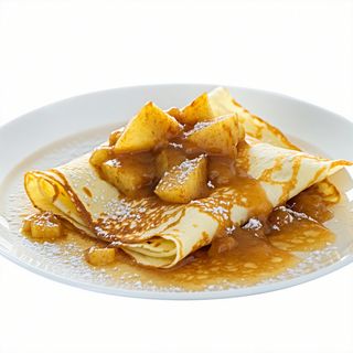 Frixuelos Con Compota De Manzana