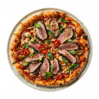 Pizza Pato Con Seta Y Trufa (30 Cm.)