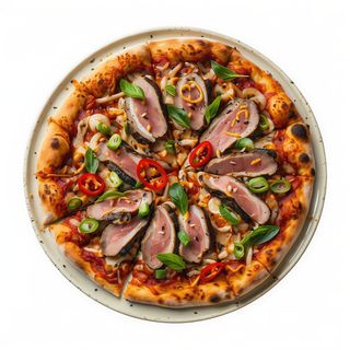 Pizza Pato Con Seta Y Trufa (30 Cm.)