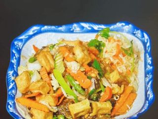 Makaron sojowy z tofu