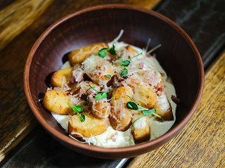 Картопляні ньокі з сирним соусом