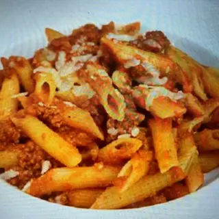 Pasta with bolognese sauce