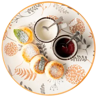 Сирники з Ягідним соусом та сметаною (260 г)